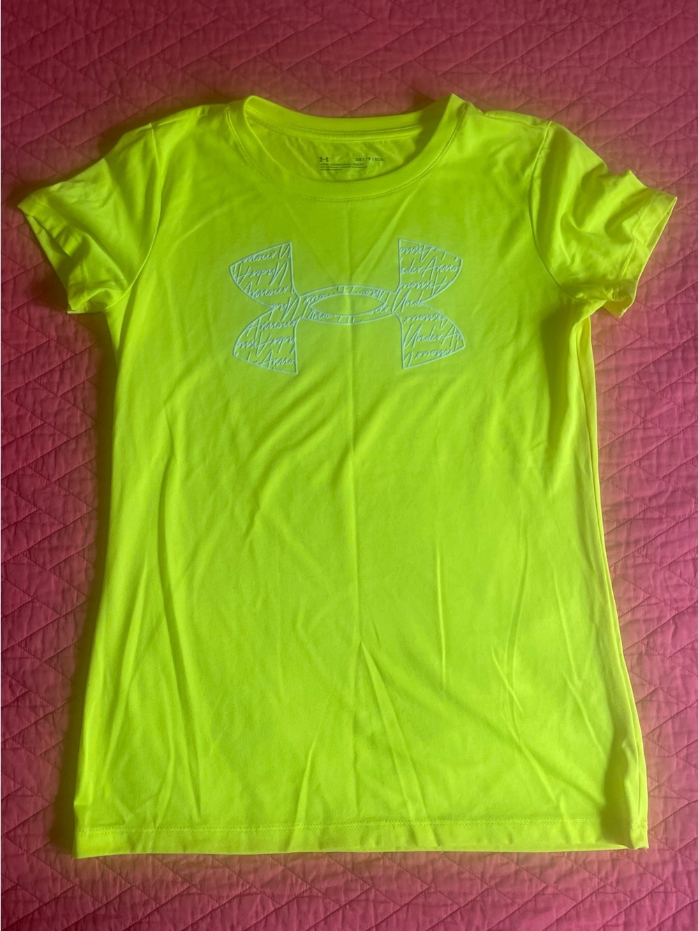 Under Armour Women's Neon Yellow Short-Sleeve Performance Tee XS/S